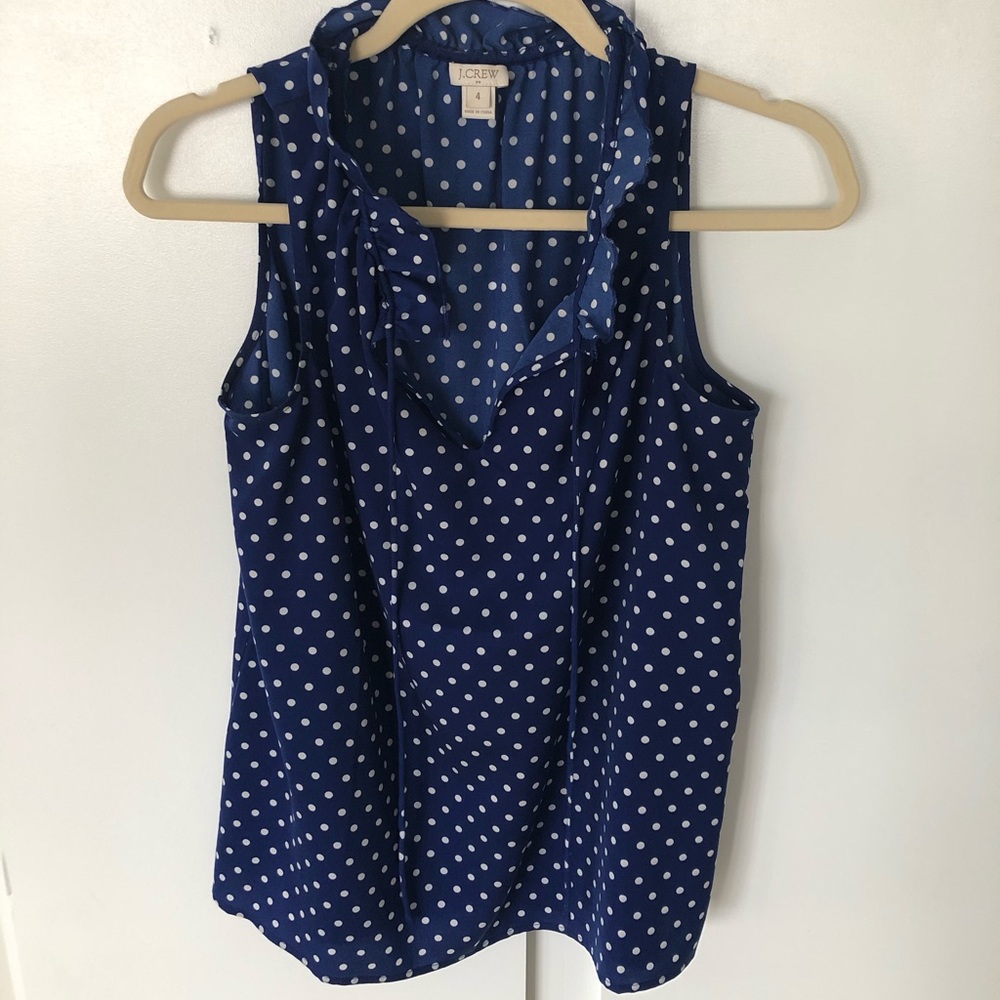 Ruffle collar j crew top